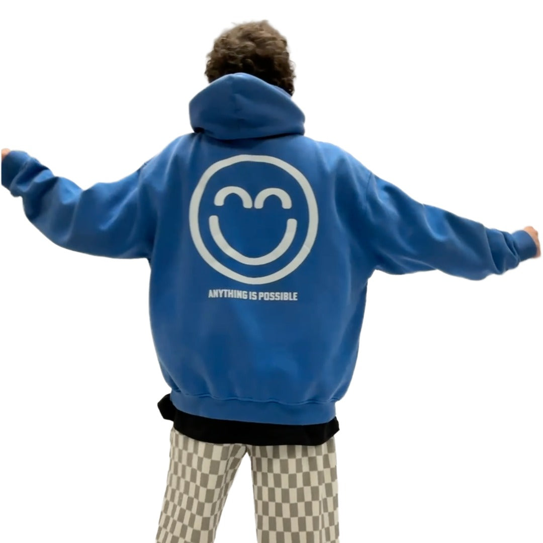 Super Blue - Anything is Possible - Smile Hoodie