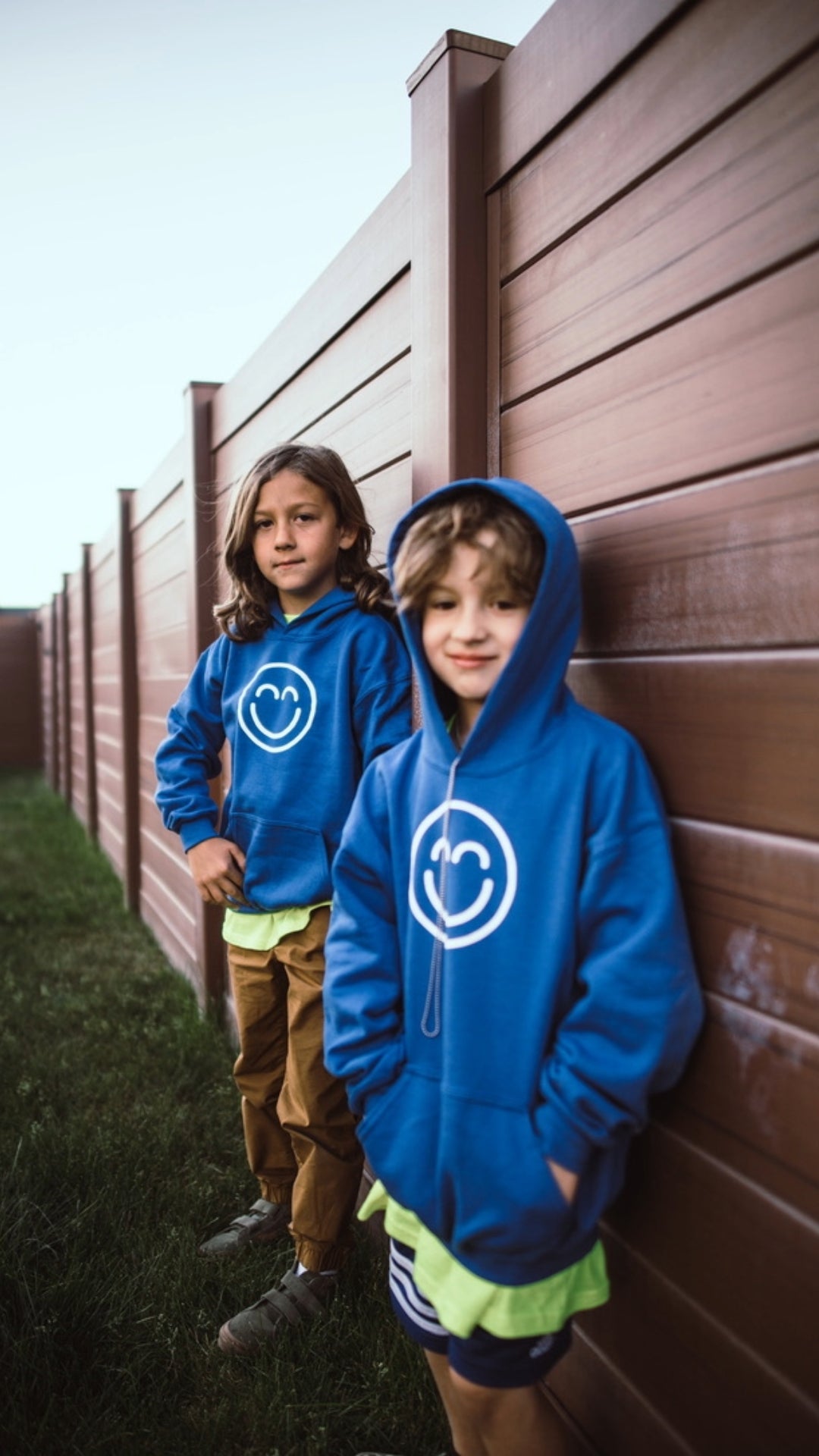 Kids Blue Smile Hoodie