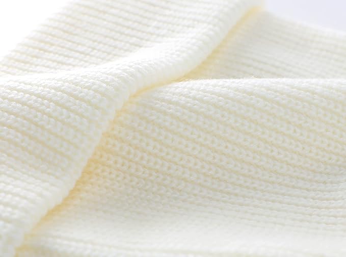 Beige Smile Beanie with Black Tag