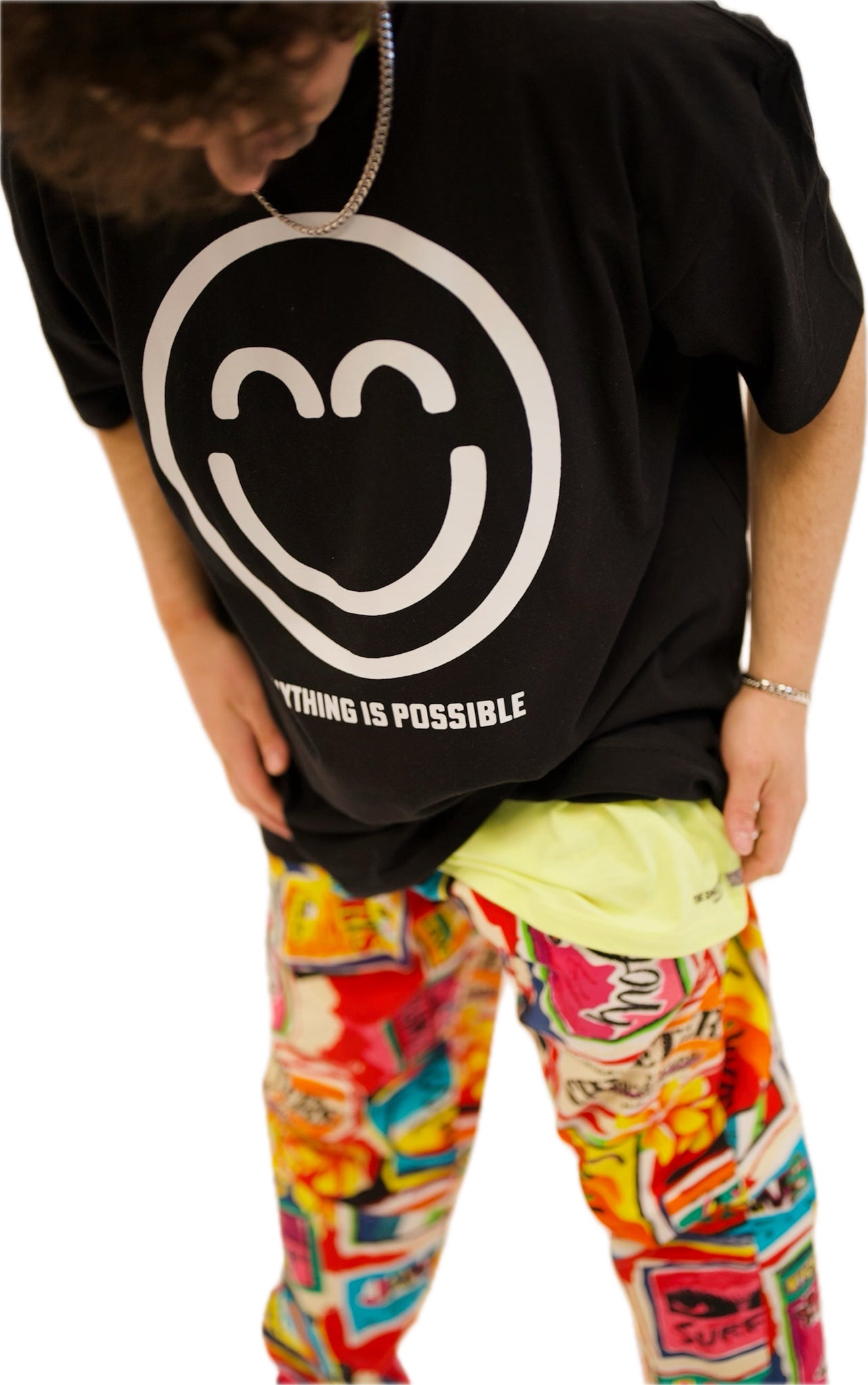 Anything is Possible Smile Shirt " The Marathon Continues" Black