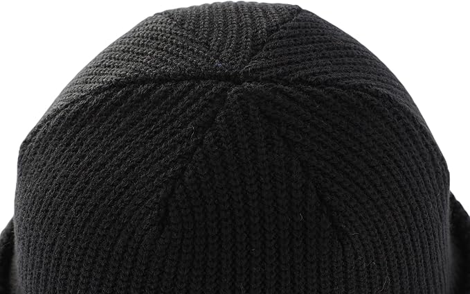 Black Smile Beanie w/ White Tag
