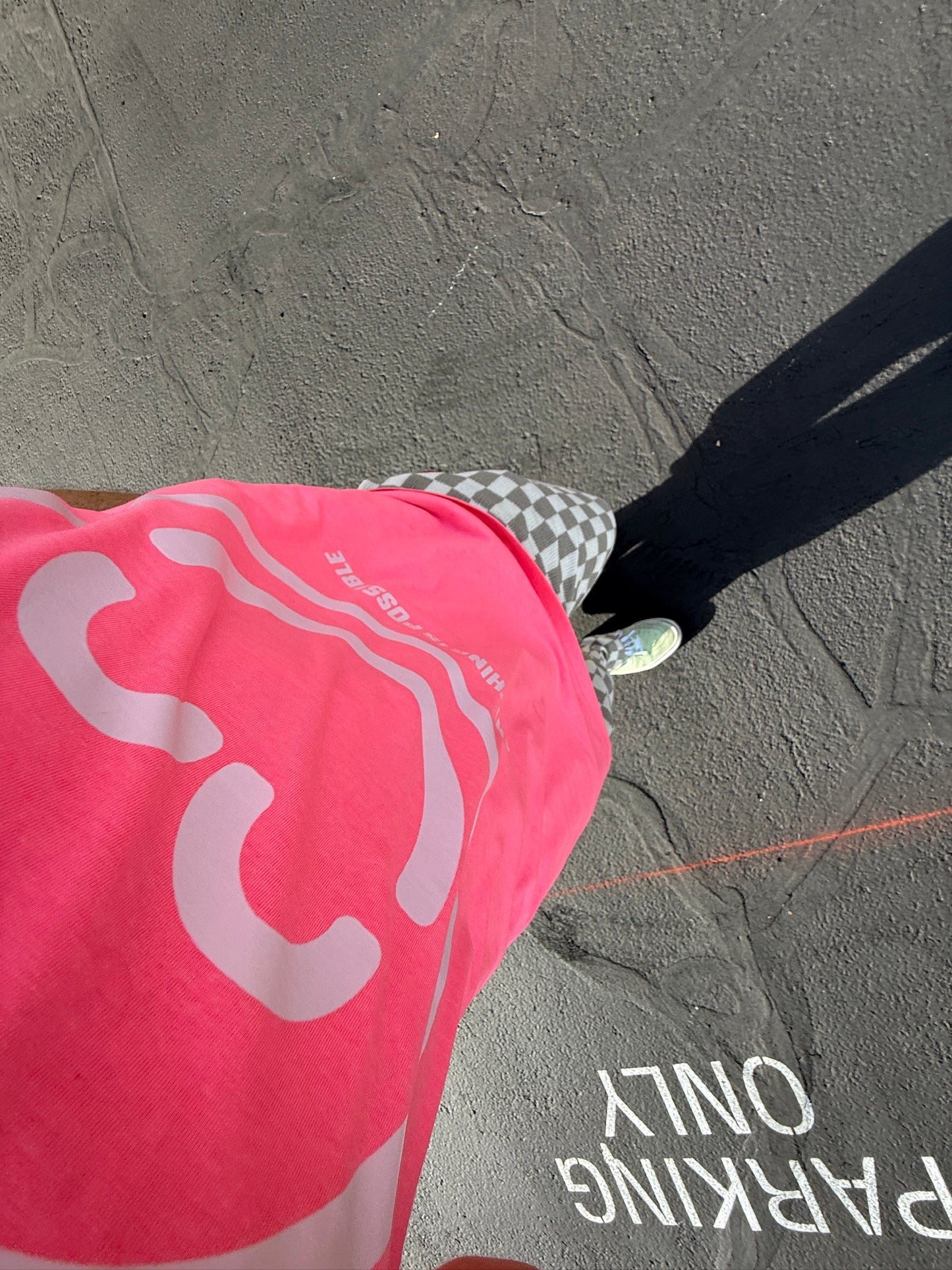 “Anything Is Possible” Pink Relief Smile Shirt