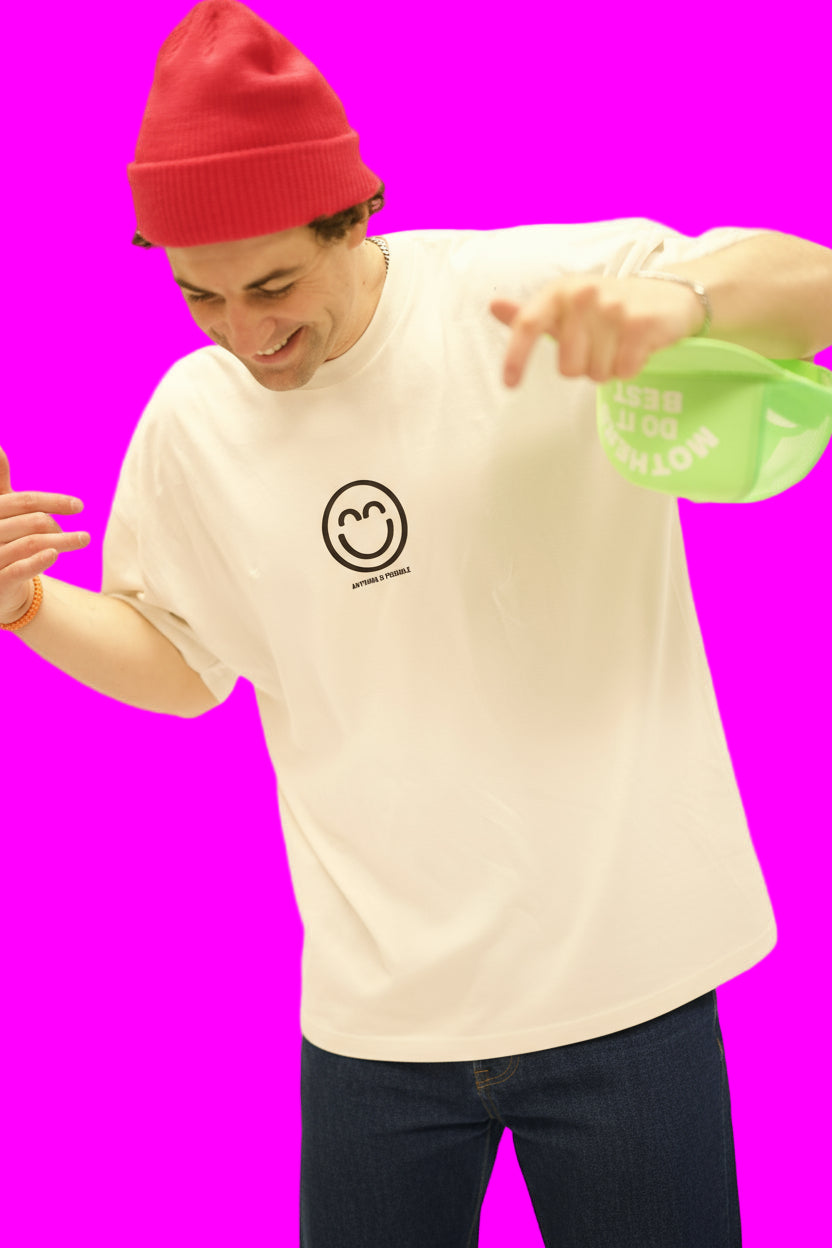 Anything is Possible Smile Shirt - Bone