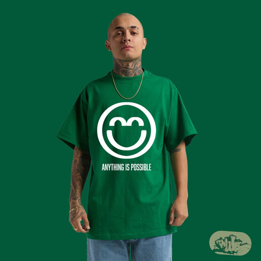 Kelly Green Anything is Possible Smile Shirt
