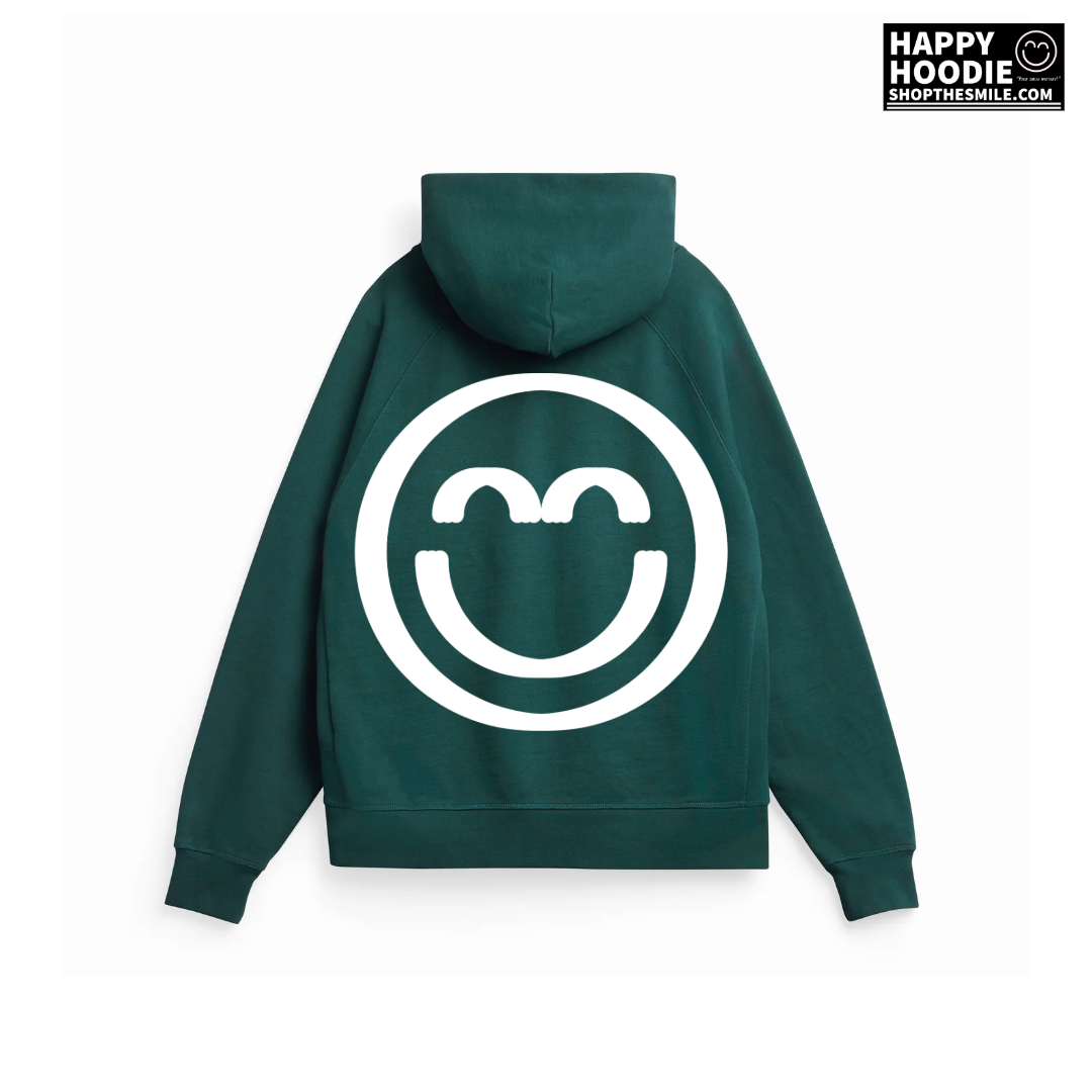 Smile Back - Smile Hoodie - Pine Organic Heavyweight Hooded Sweatshirt