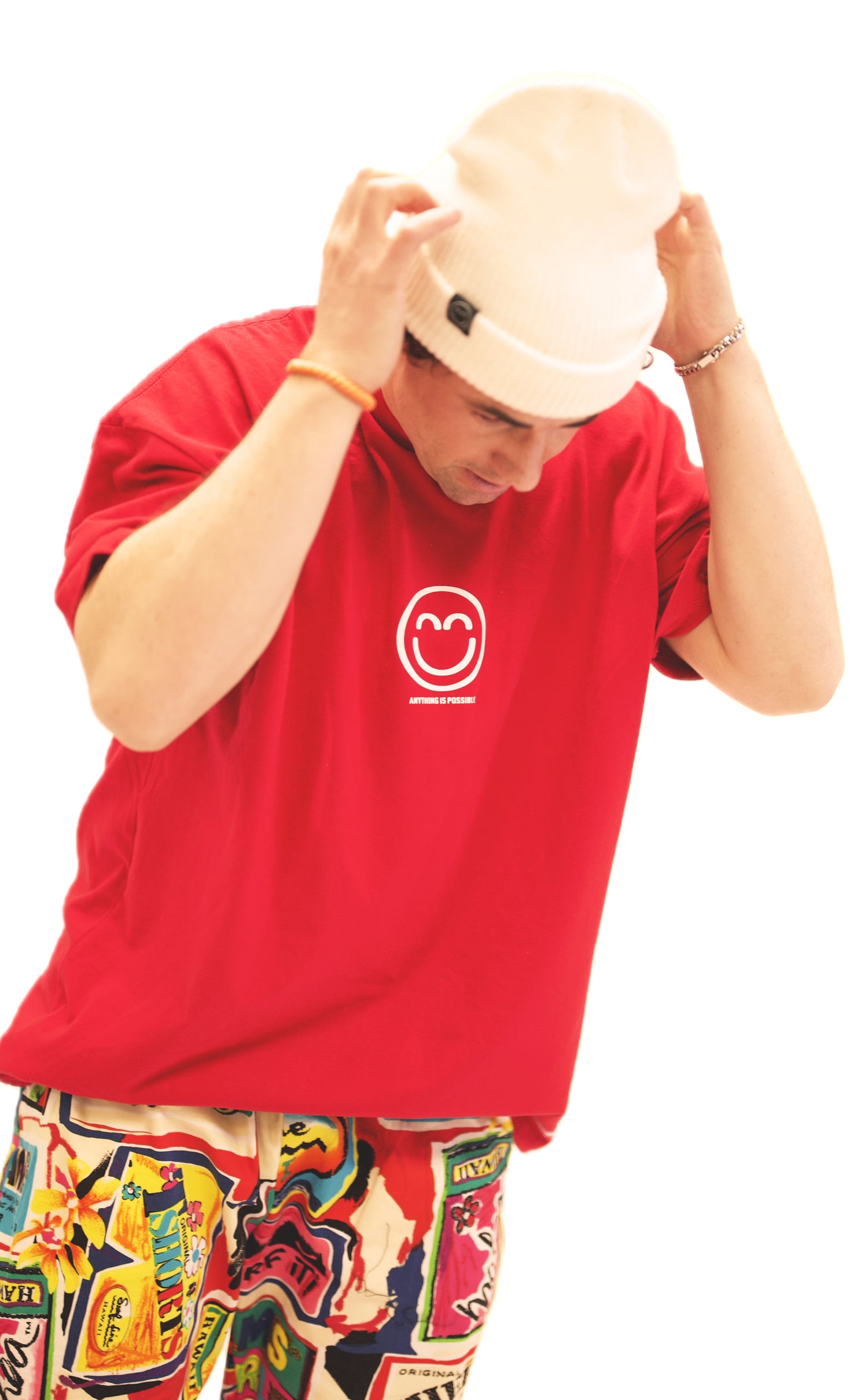 Anything is Possible Smile Shirt – Red