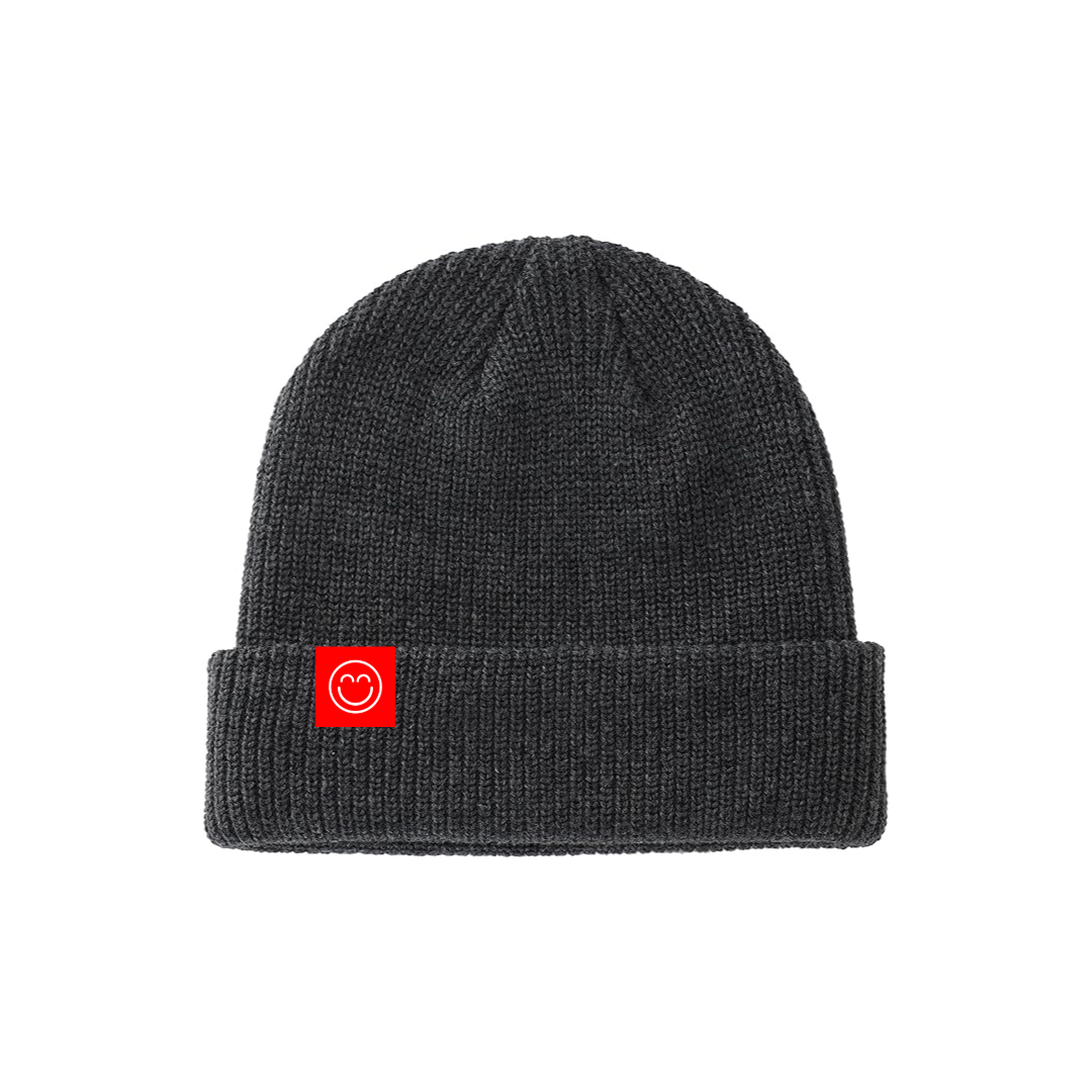 Charcoal Grey Smile Beanie