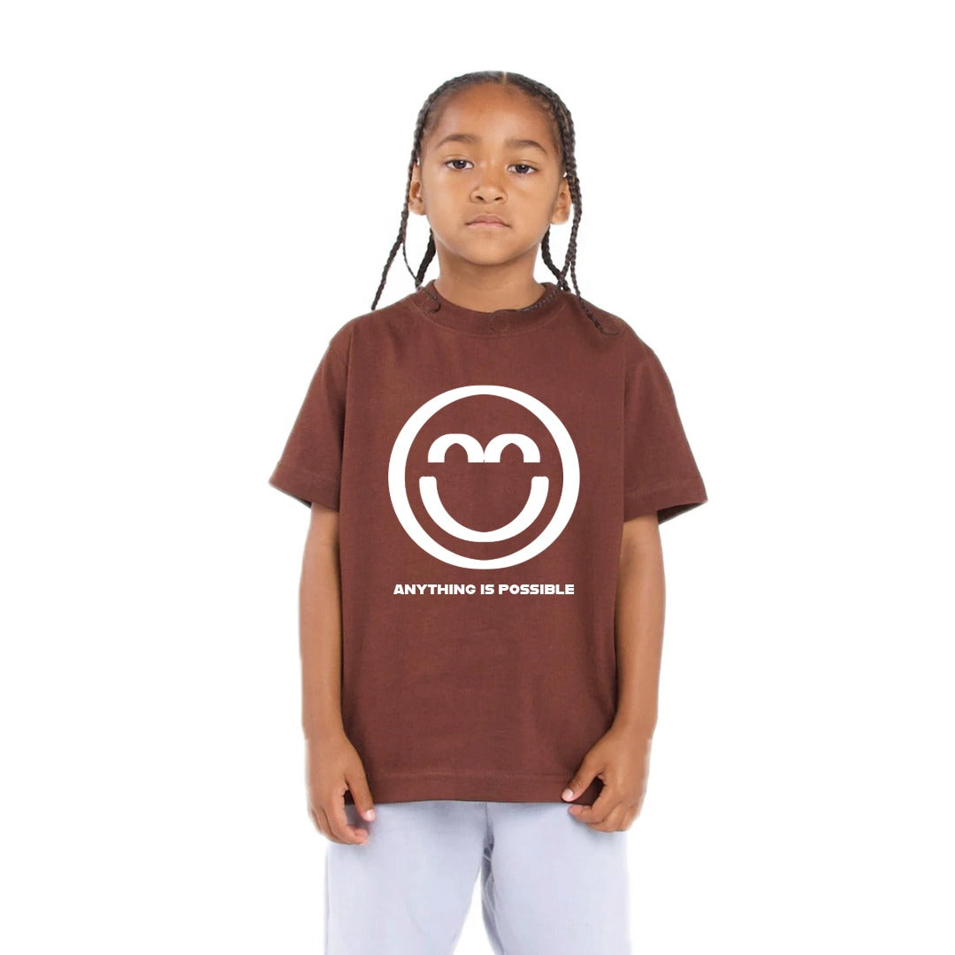 Youth Brown "Anything is Possible" Smile Shirt