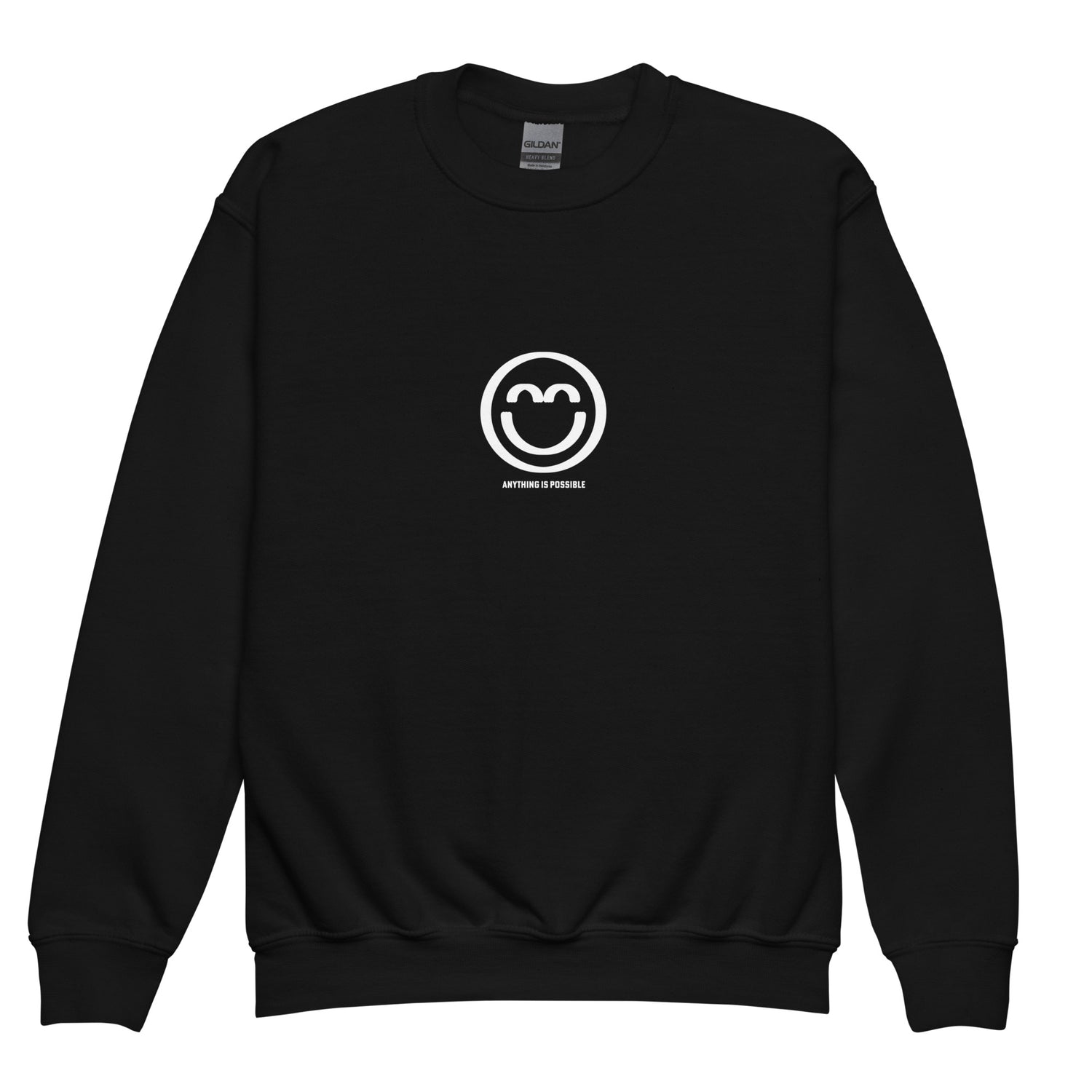 Youth Crewneck Sweatshirt - Anything is Possible - Smile